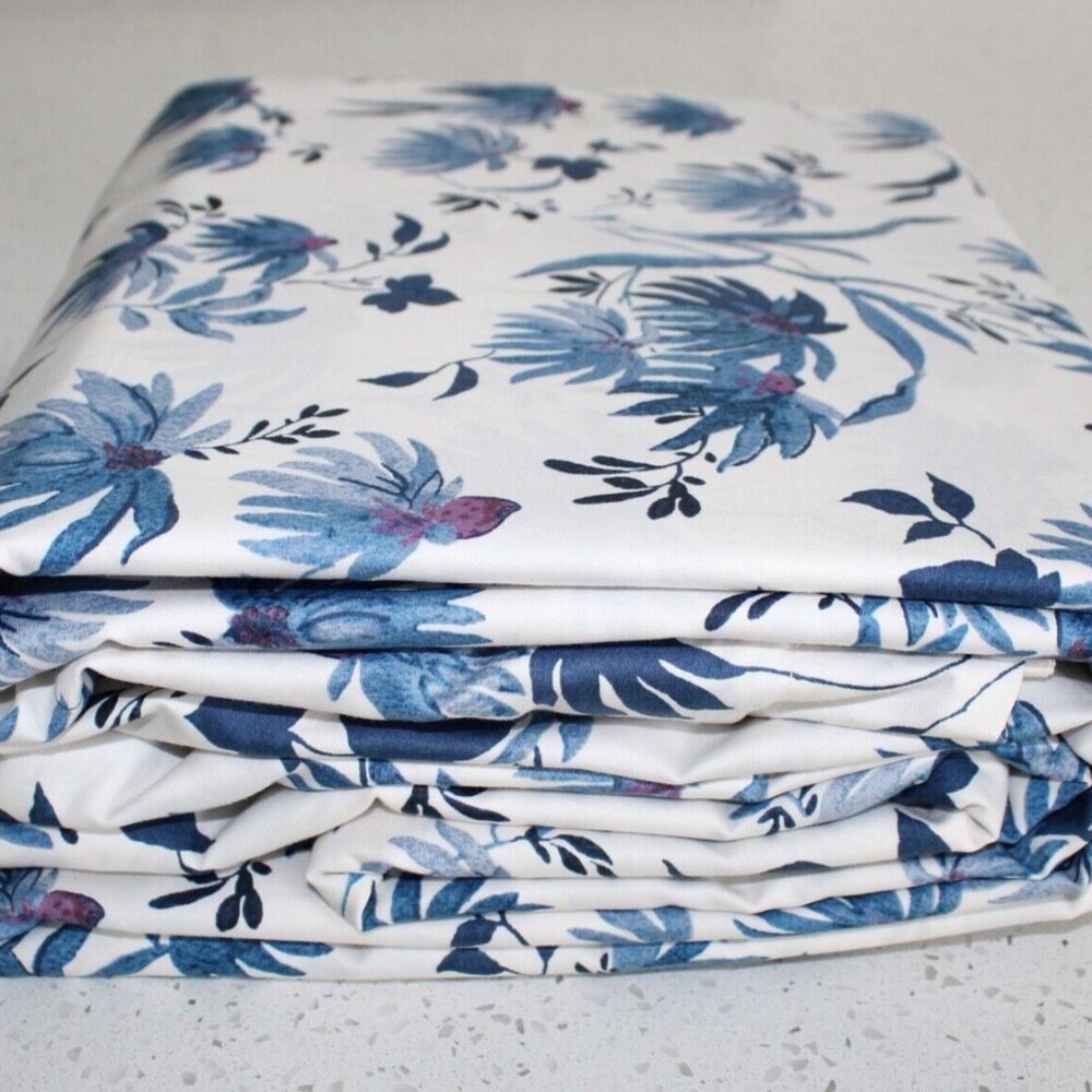 Ralph Lauren Adelaide Blue Floral Percale Cotton Duvet Cover   FULL / QUEEN Size - Picture 3 of 5